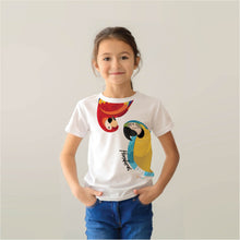 Cargar imagen en el visor de la galería, CAMISETA GUACAMAYA BLANCA NIÑOS
