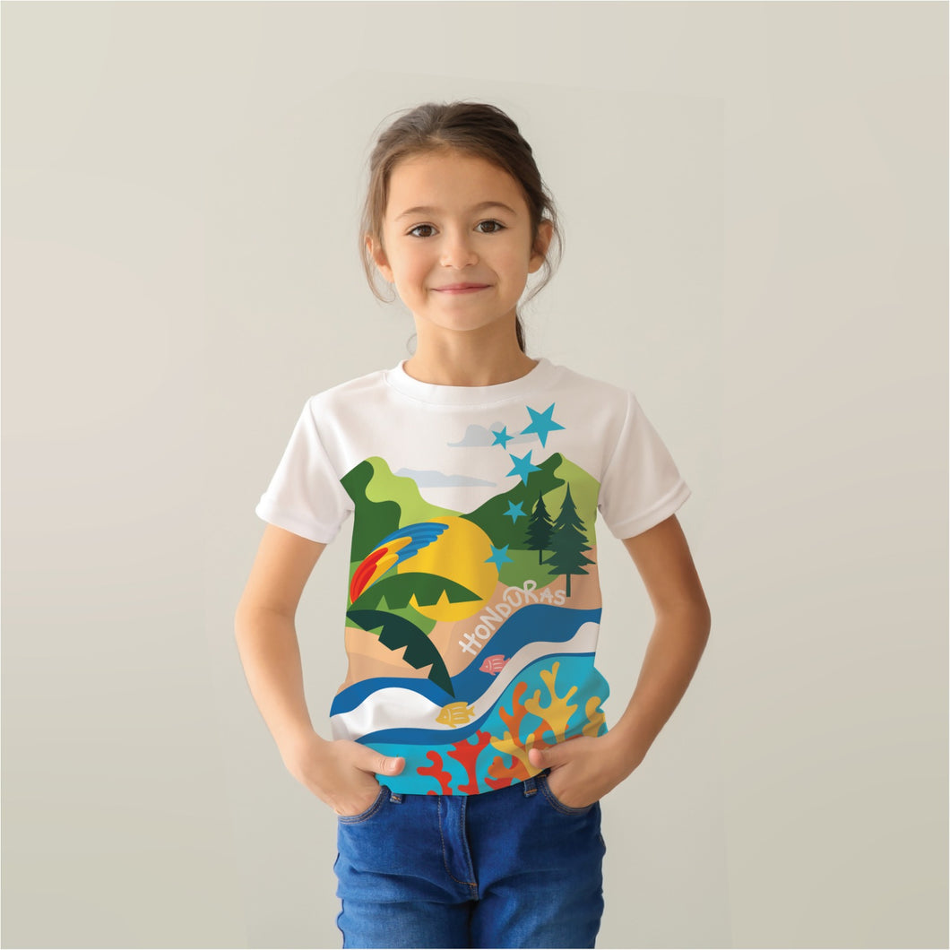 CAMISETA HONDURAS BRILLA NIÑOS