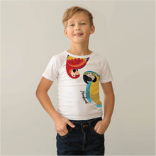 Cargar imagen en el visor de la galería, CAMISETA GUACAMAYA BLANCA NIÑOS
