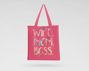 WIFE MOM BOSS TOTE BAG