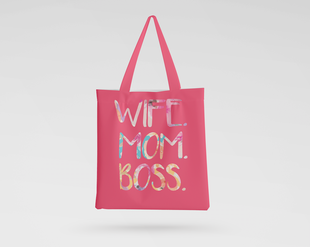 WIFE MOM BOSS TOTE BAG